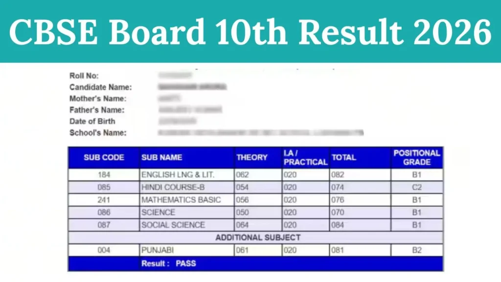CBSE Board 10th Result 2026