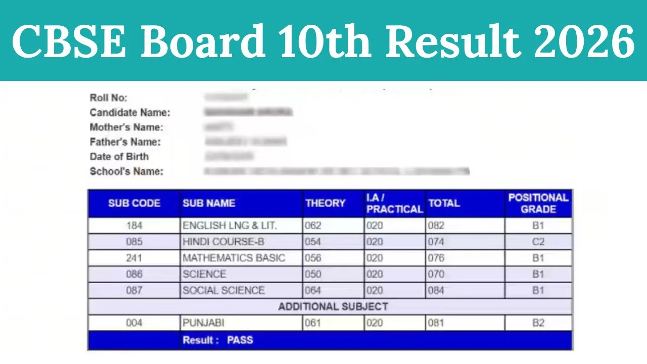 CBSE Board 10th Result 2026
