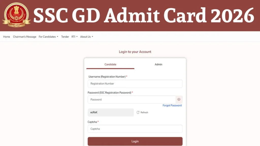 SSC GD Constable Admit Card 2026