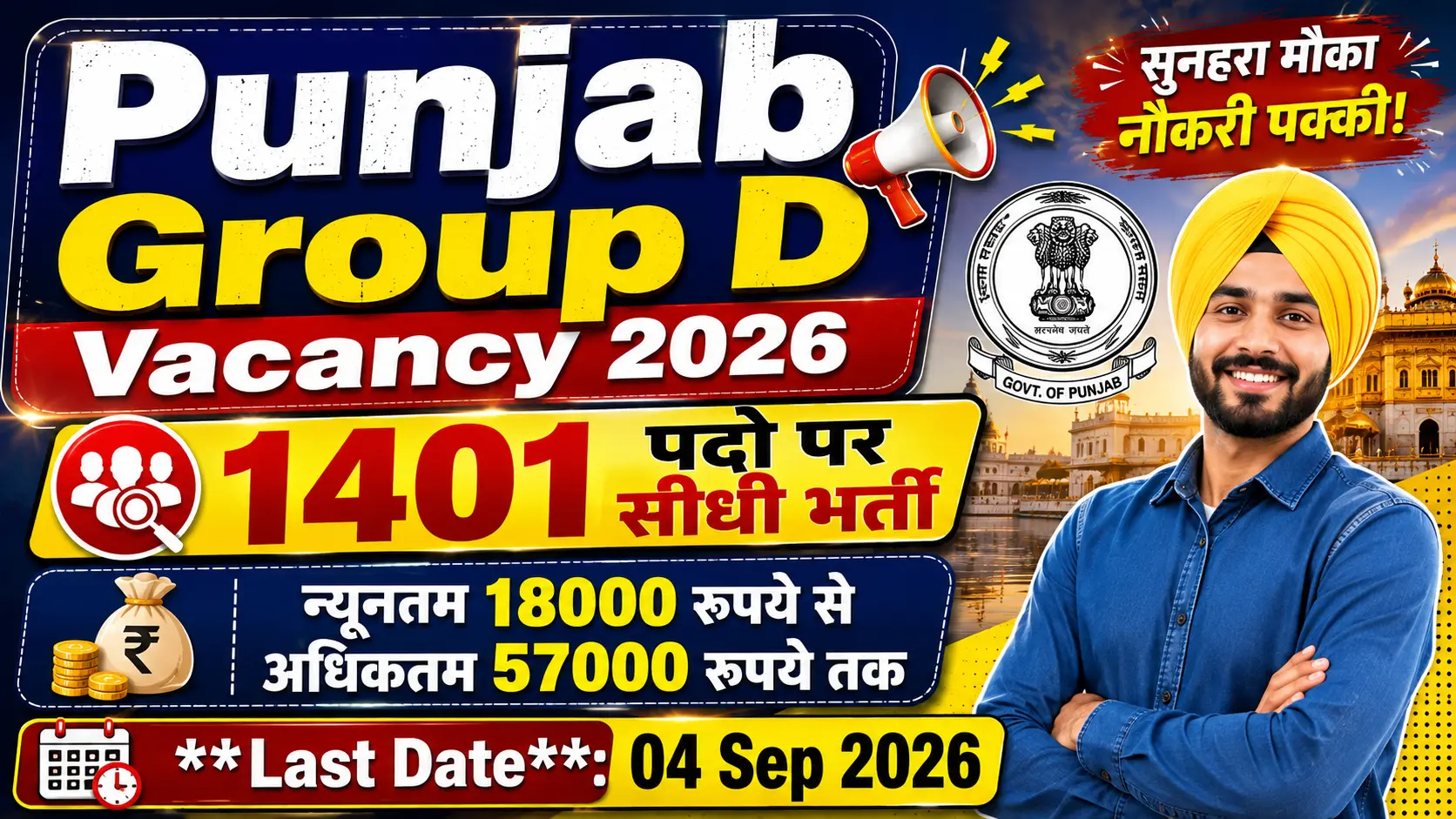 Punjab Group D Vacancy 2026