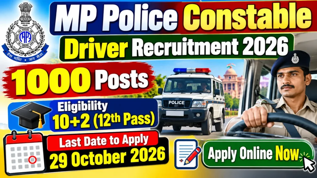 MP Police Constable Driver Online Form 2026