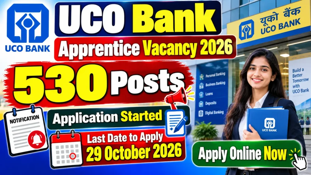UCO Bank Apprentice Vacancy 2026